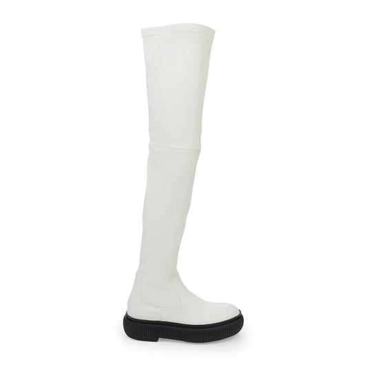 WHITE ARPEGE HIGH OVER THE KNEE BOOTS