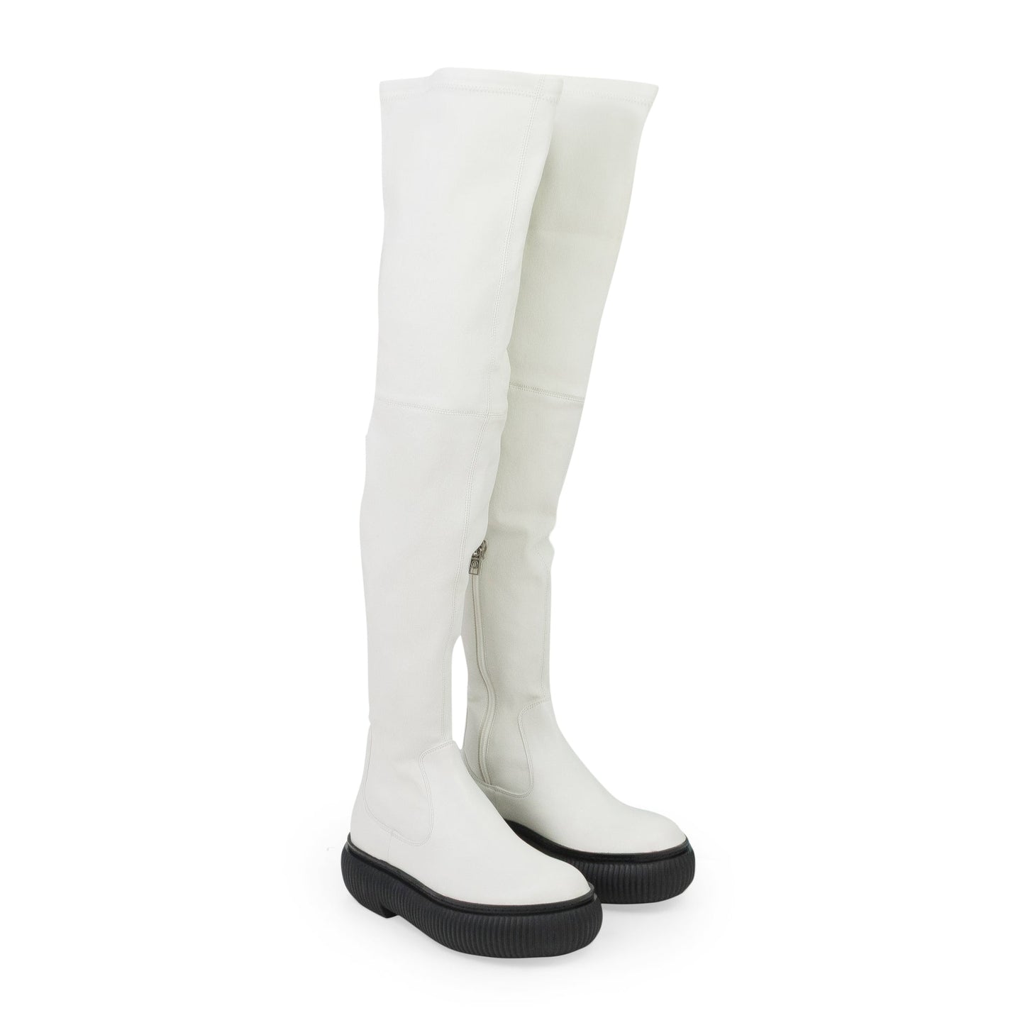 WHITE ARPEGE HIGH OVER THE KNEE BOOTS