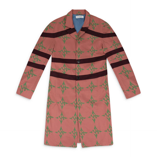 PINK/GREEN CHIFFON CHECK LONG BLAZER