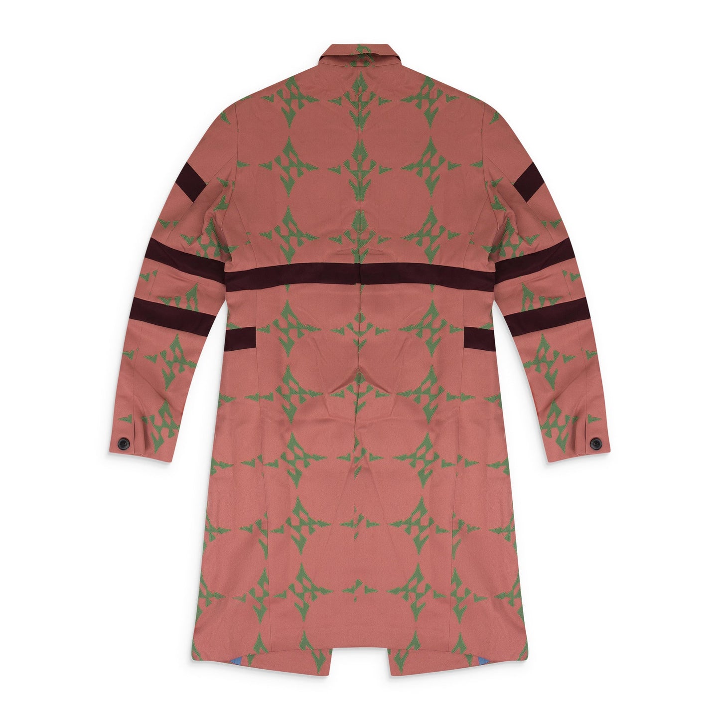 PINK/GREEN CHIFFON CHECK LONG BLAZER