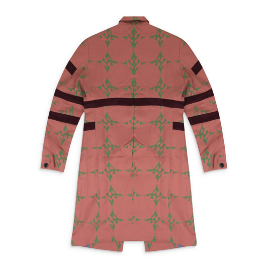 PINK/GREEN CHIFFON CHECK LONG BLAZER