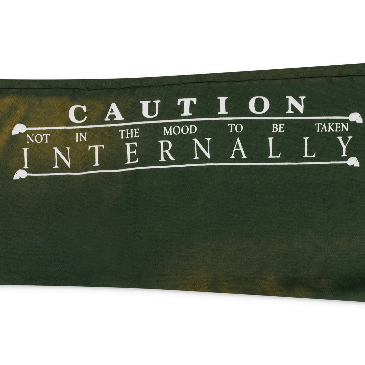 GREEN CAUTION SWEATPANTS