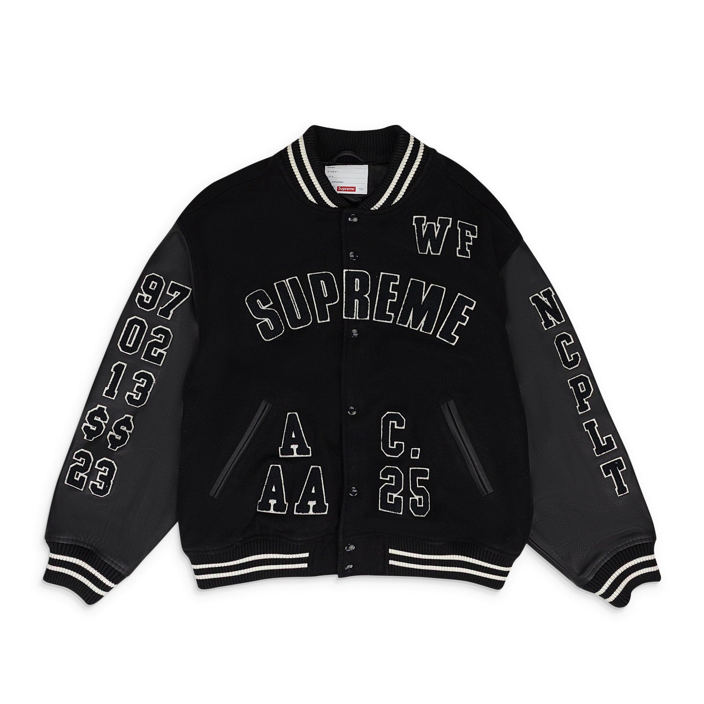 BLACK PRAISES VARSITY JACKET