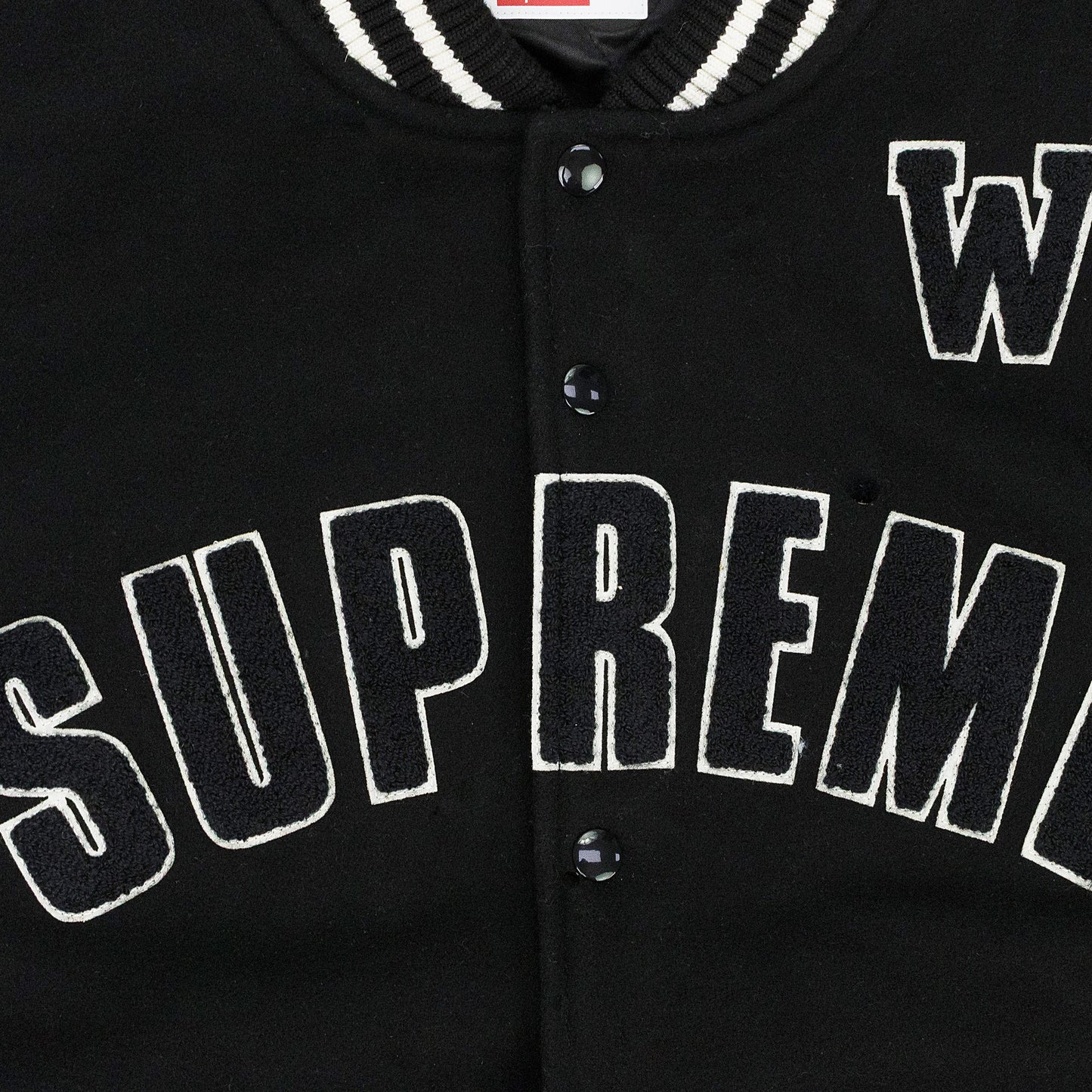 BLACK PRAISES VARSITY JACKET