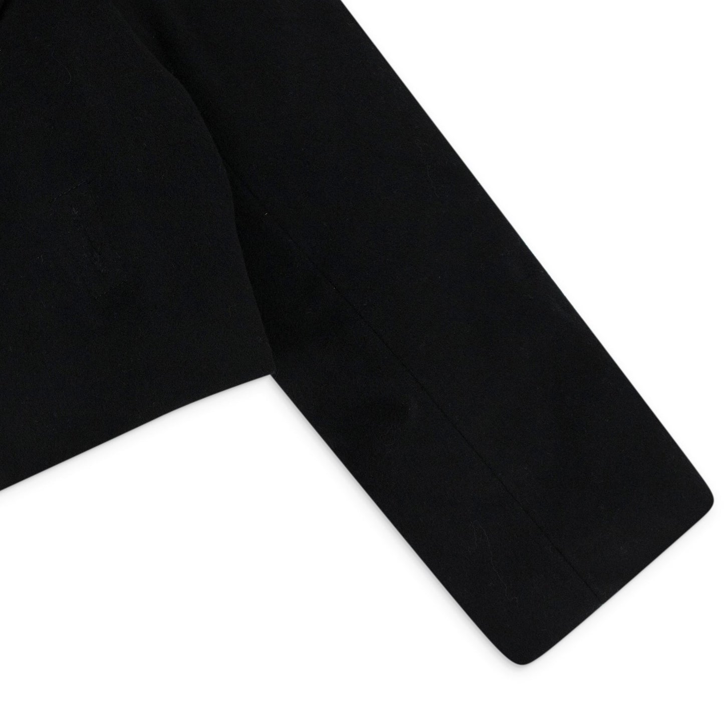 BLACK CROPPED WOOL JACKET