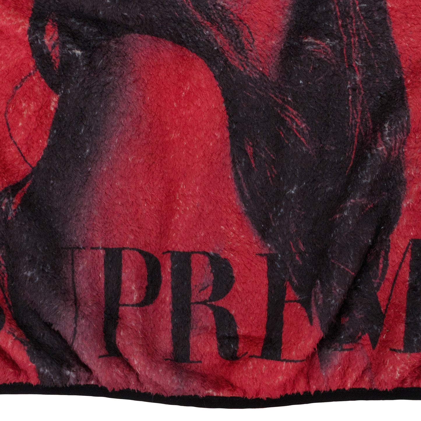 RED KATE MOSS FLEECE ZIP-UP SWEATER