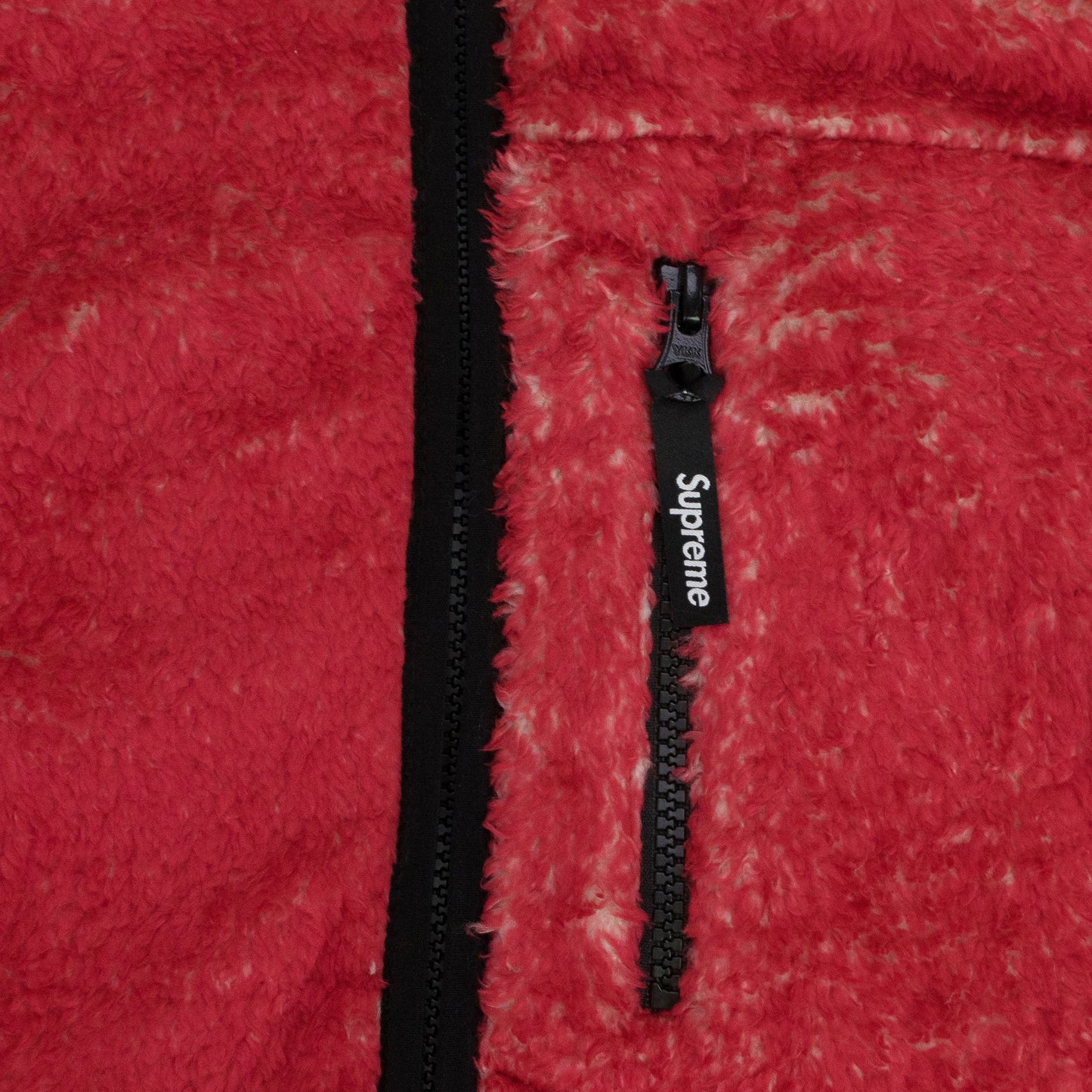 RED KATE MOSS FLEECE ZIP-UP SWEATER
