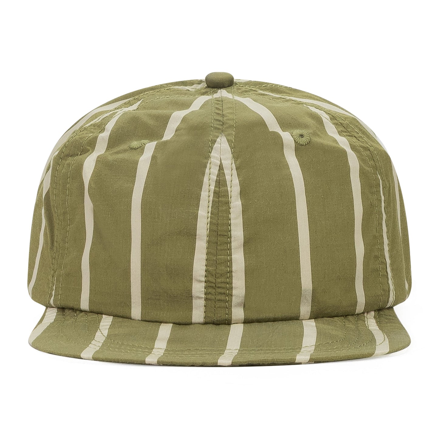 GREEN/WHITE STRIPED CRUSHER HAT