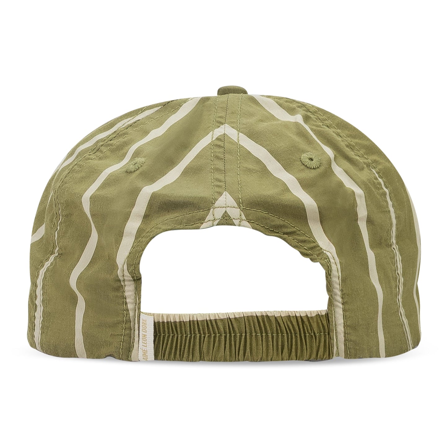 GREEN/WHITE STRIPED CRUSHER HAT