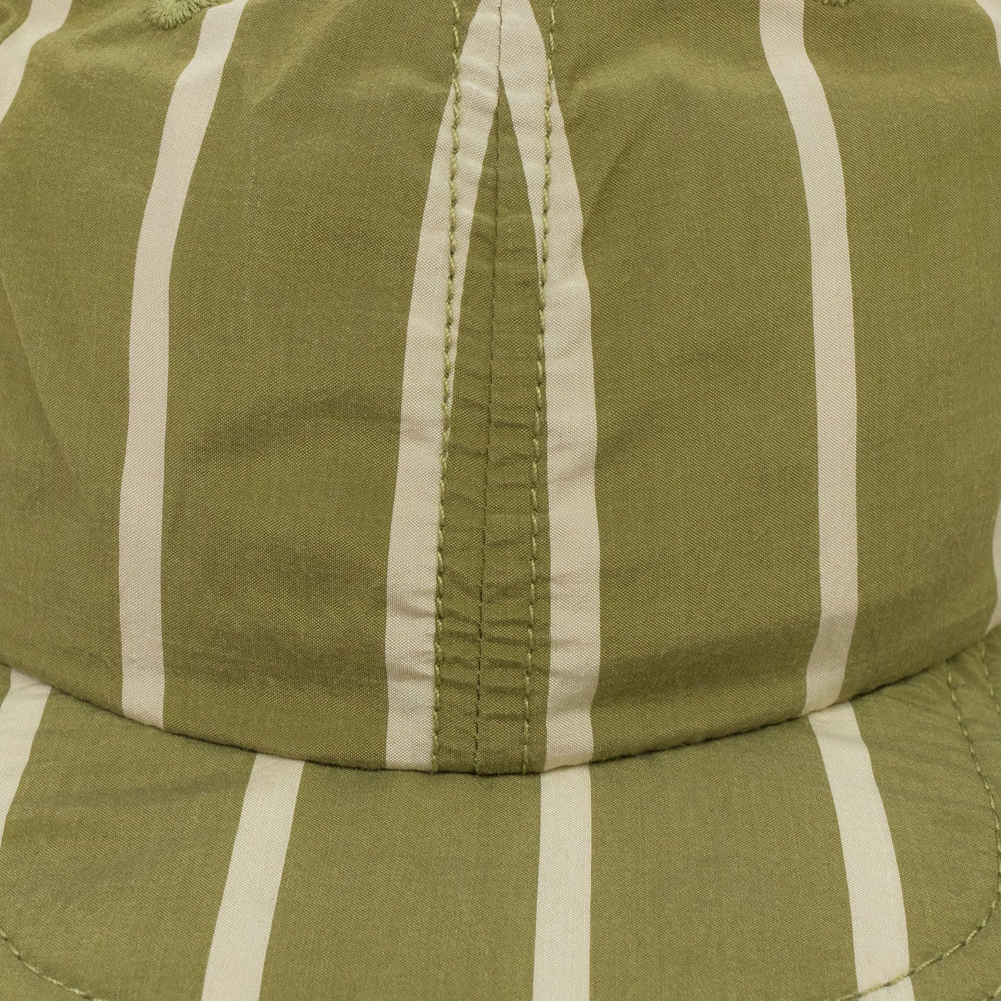 GREEN/WHITE STRIPED CRUSHER HAT