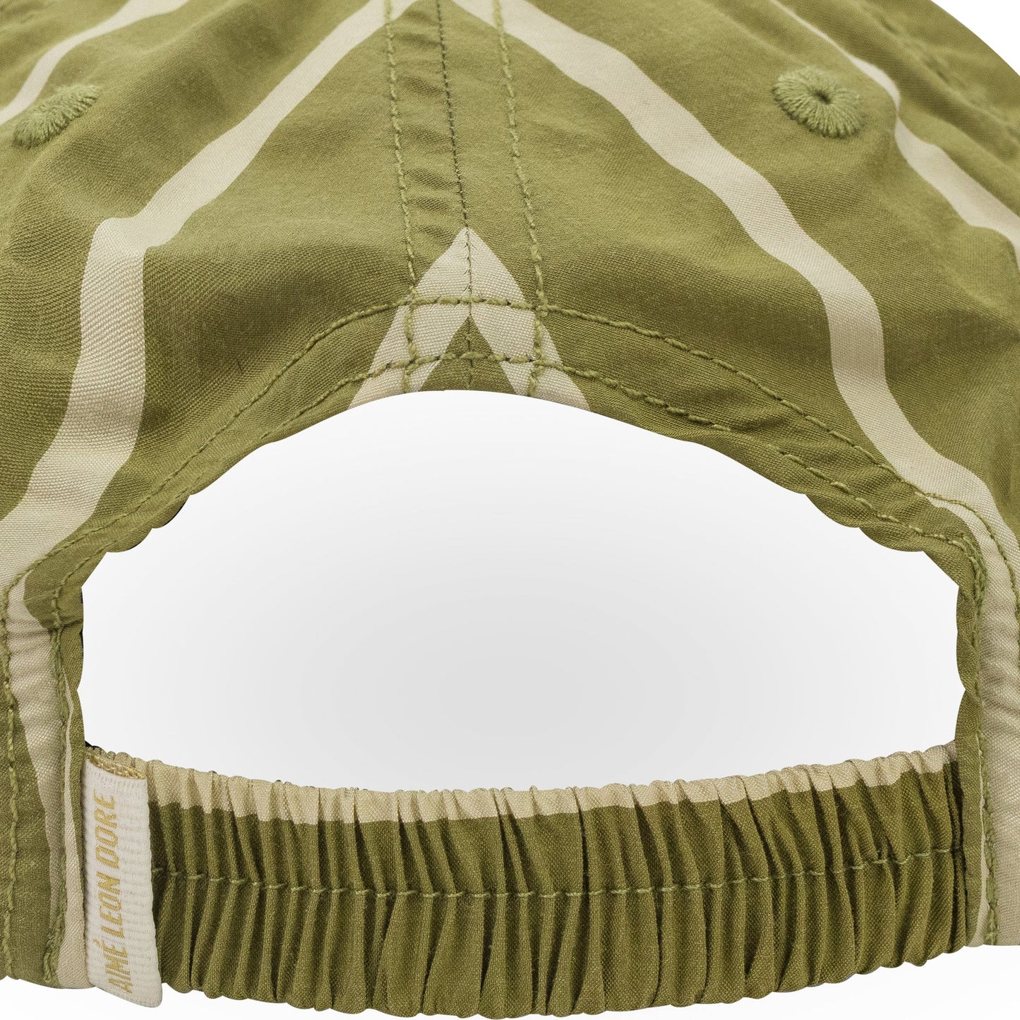 GREEN/WHITE STRIPED CRUSHER HAT