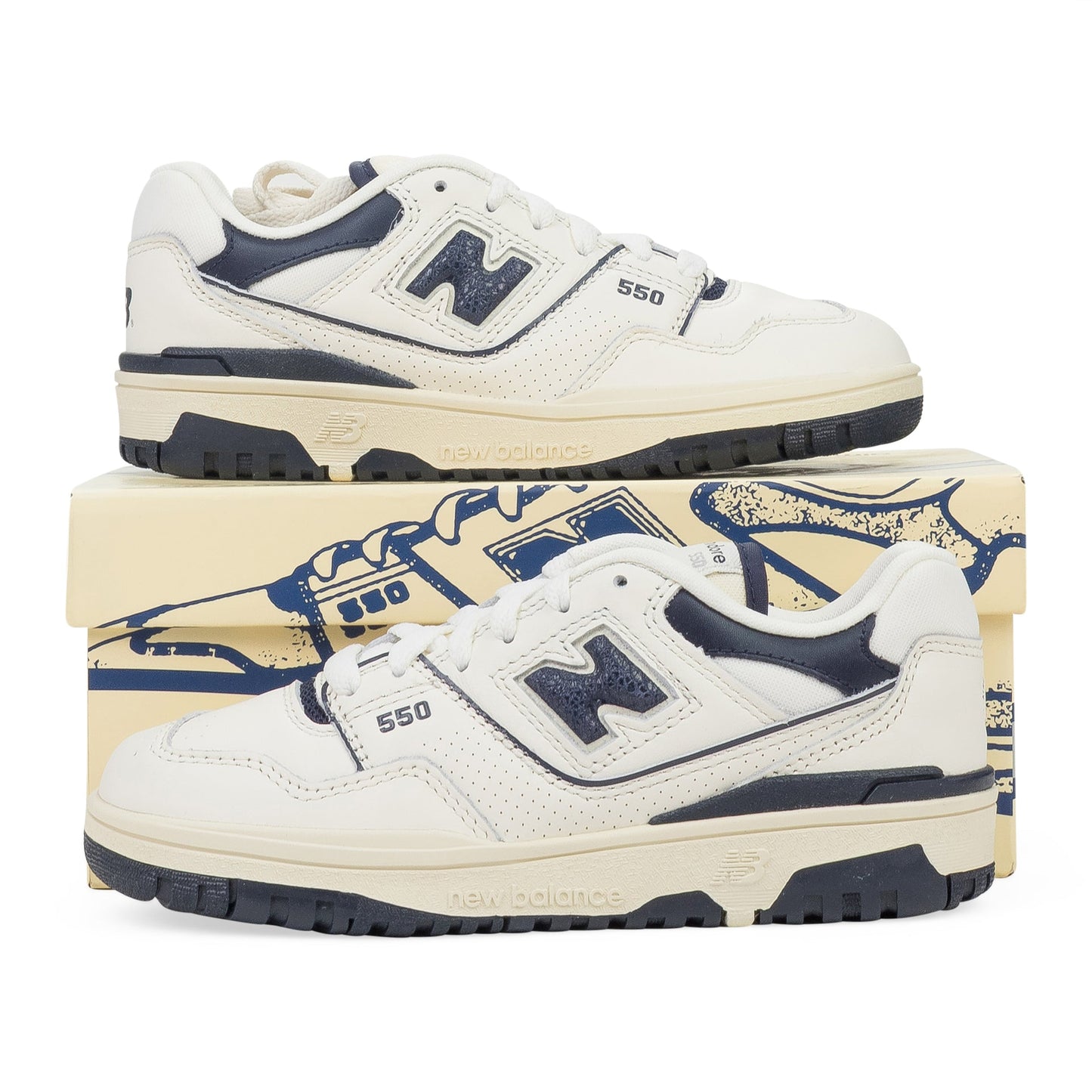 NAVY NB P550 OXFORDS - KIDS SNEAKERS