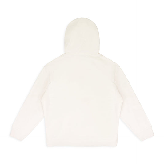 WHITE EMBOSSED BOX LOGO HOODIE