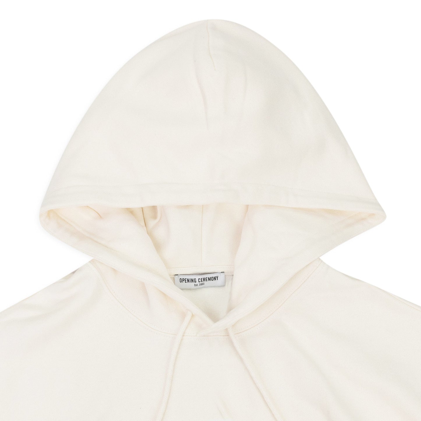 WHITE EMBOSSED BOX LOGO HOODIE