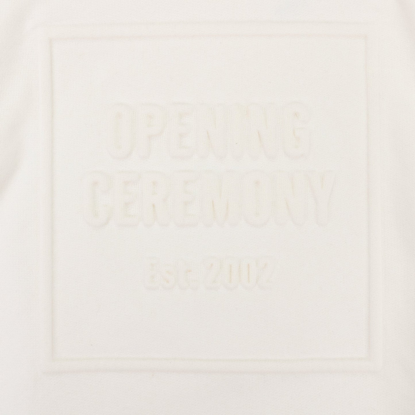 WHITE EMBOSSED BOX LOGO HOODIE