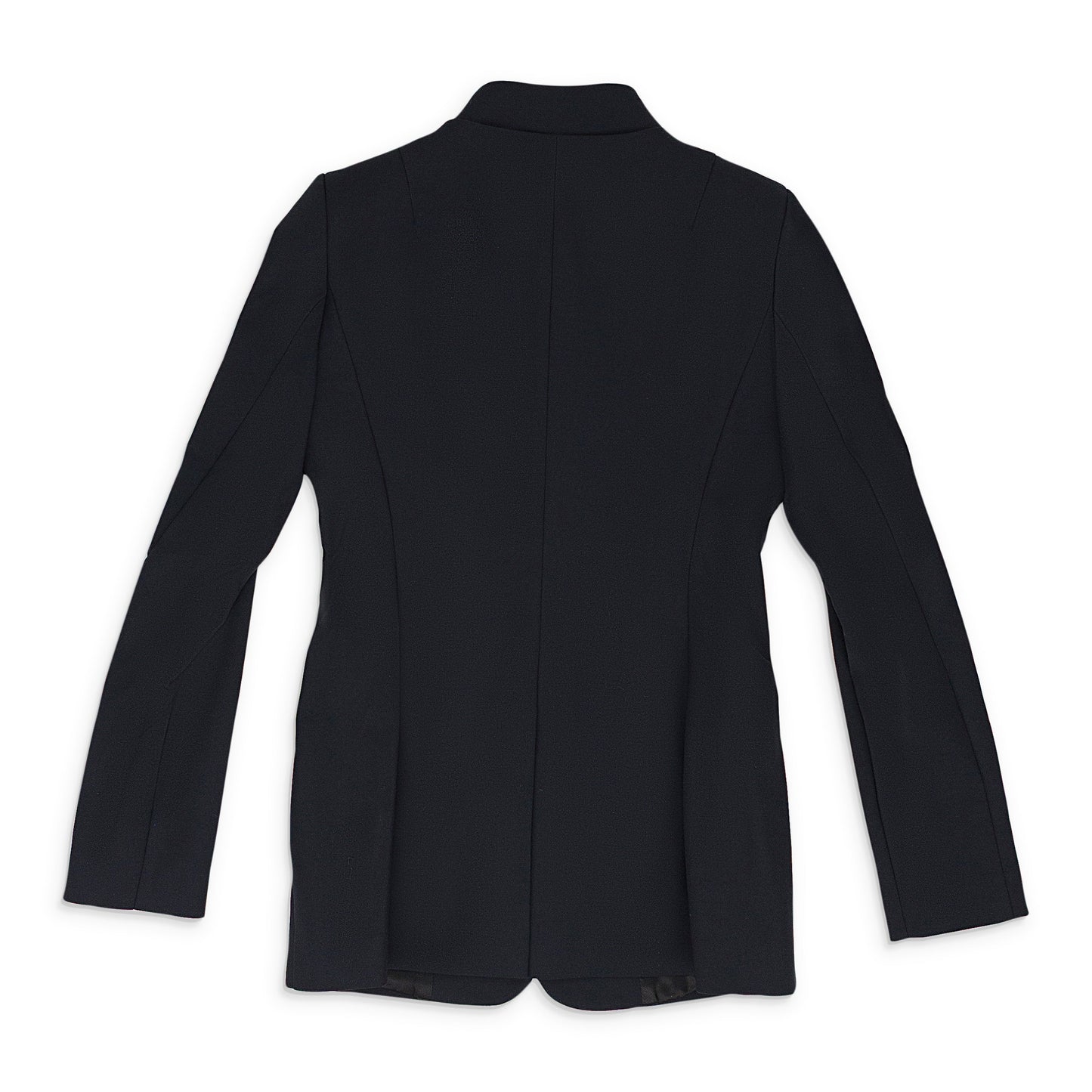 BLACK TROMPE L'OEIL TAILORED SUIT BLAZER