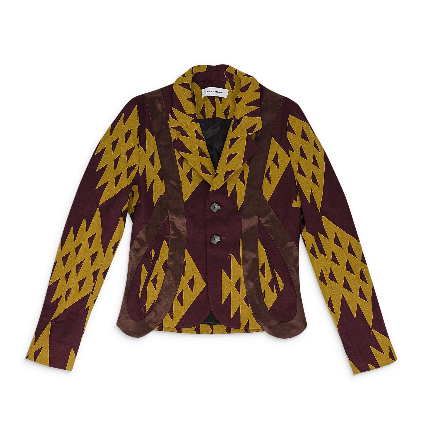 MAROON/YELLOW LASSO SHORT BLAZER