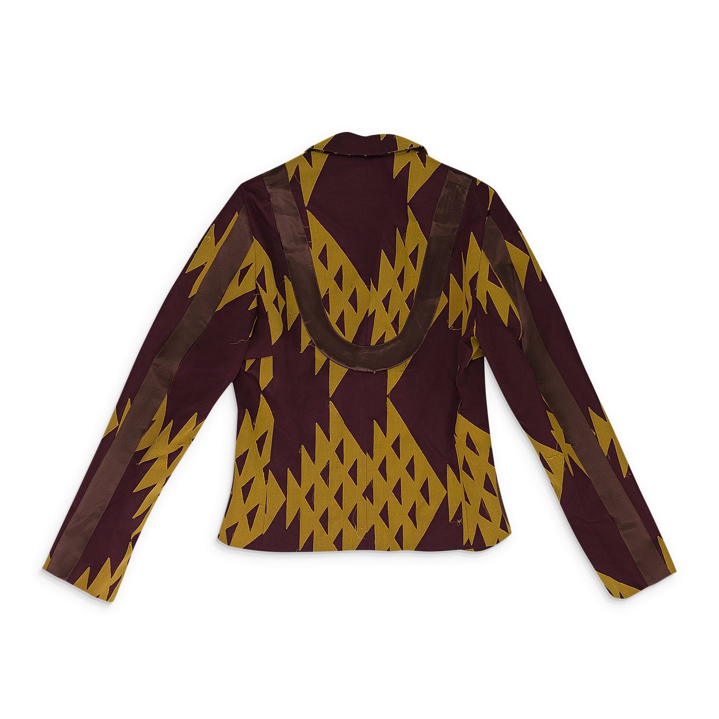 MAROON/YELLOW LASSO SHORT BLAZER