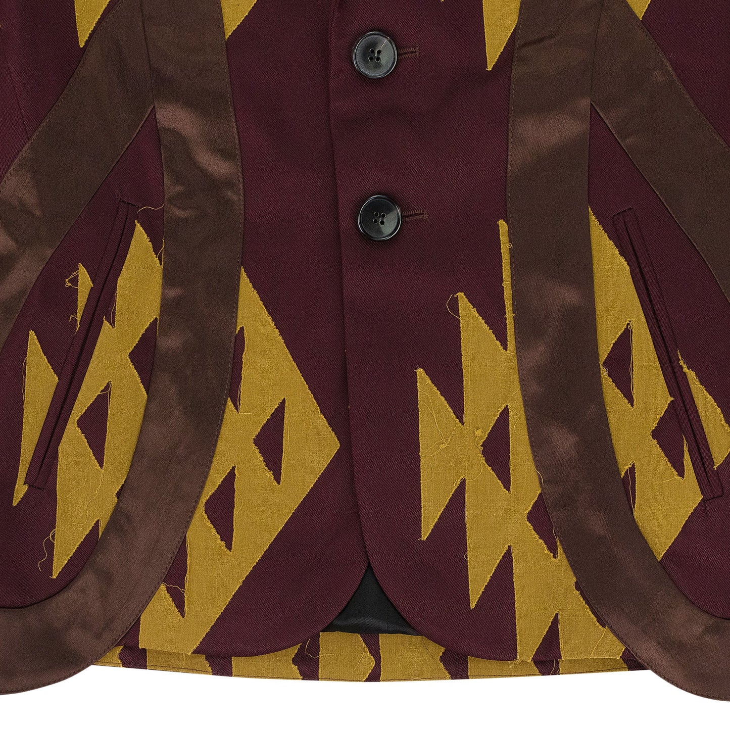 MAROON/YELLOW LASSO SHORT BLAZER