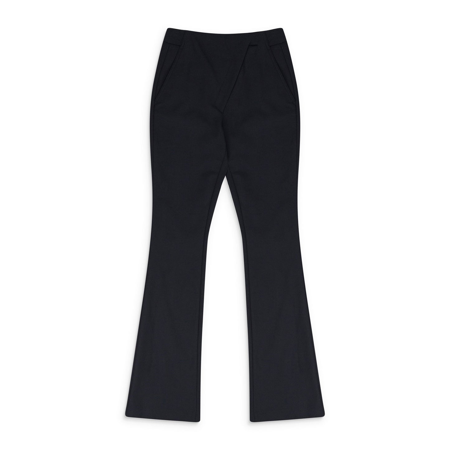 BLACK STRETCH TAILORED TROUSERS