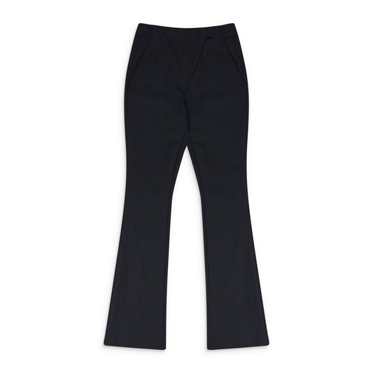 BLACK STRETCH TAILORED TROUSERS
