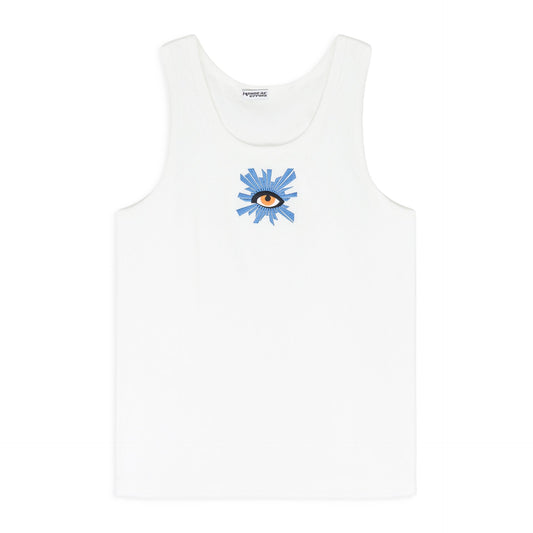 WHITE ALL SEEING TANK TOP