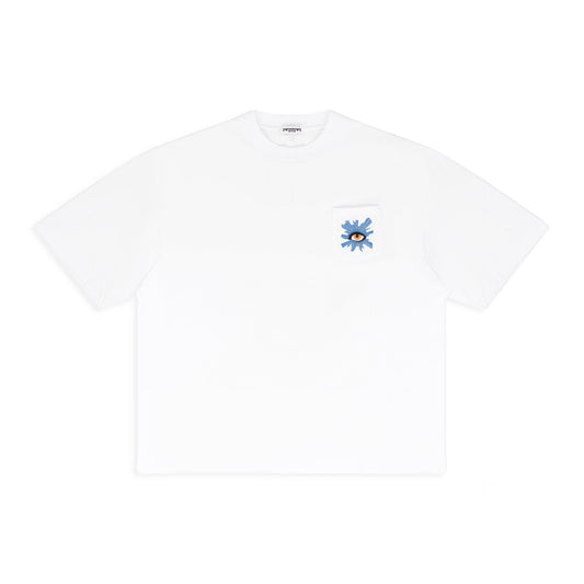 WHITE ALL SEEING POCKET T-SHIRT