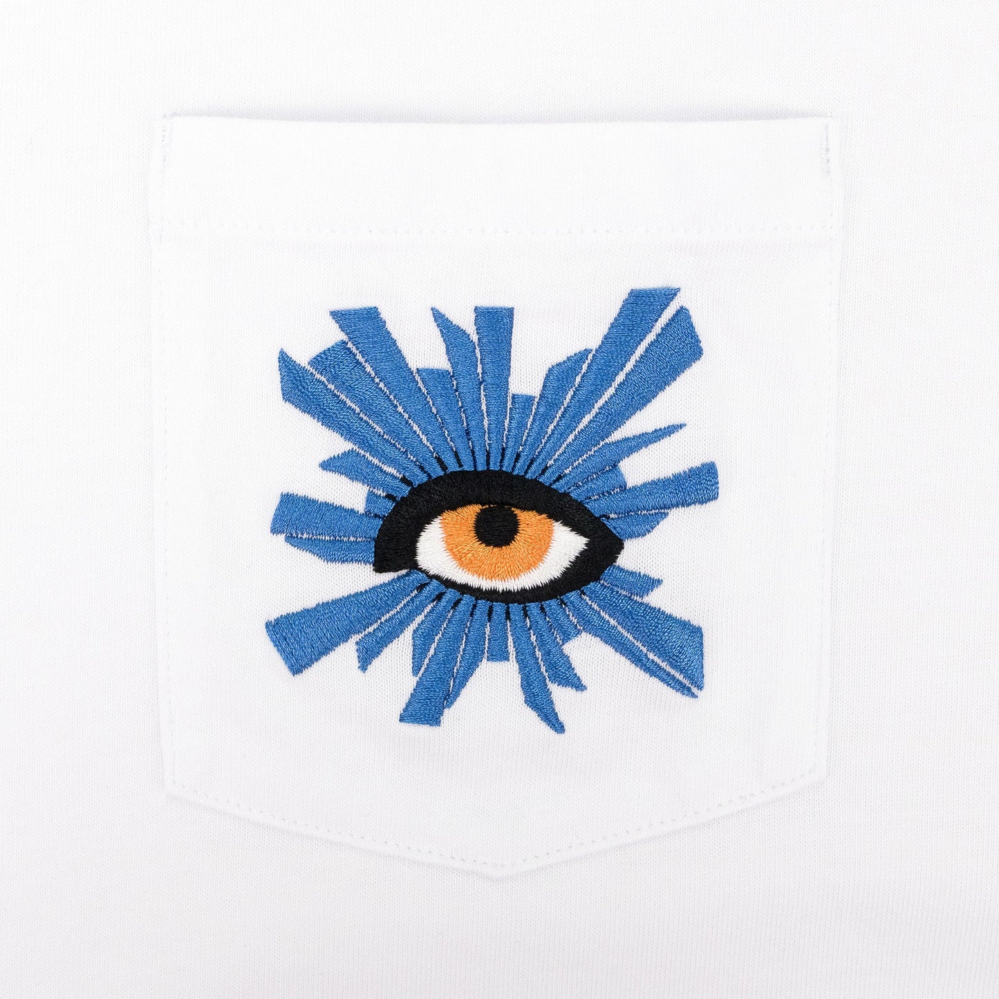 WHITE ALL SEEING POCKET T-SHIRT