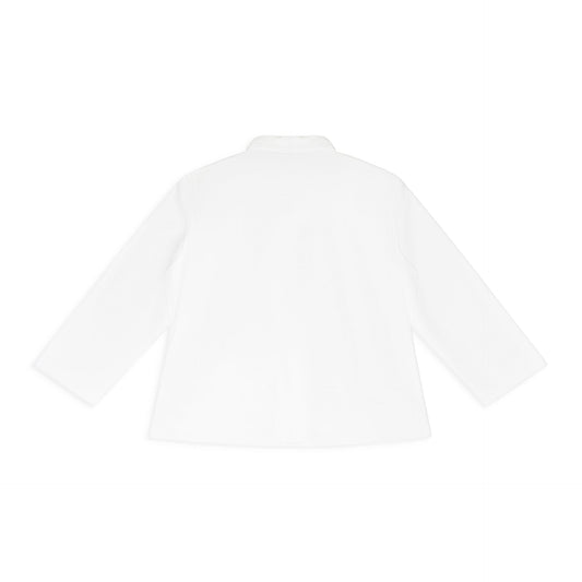 WHITE POPLIN BUTTON-DOWN SHIRT