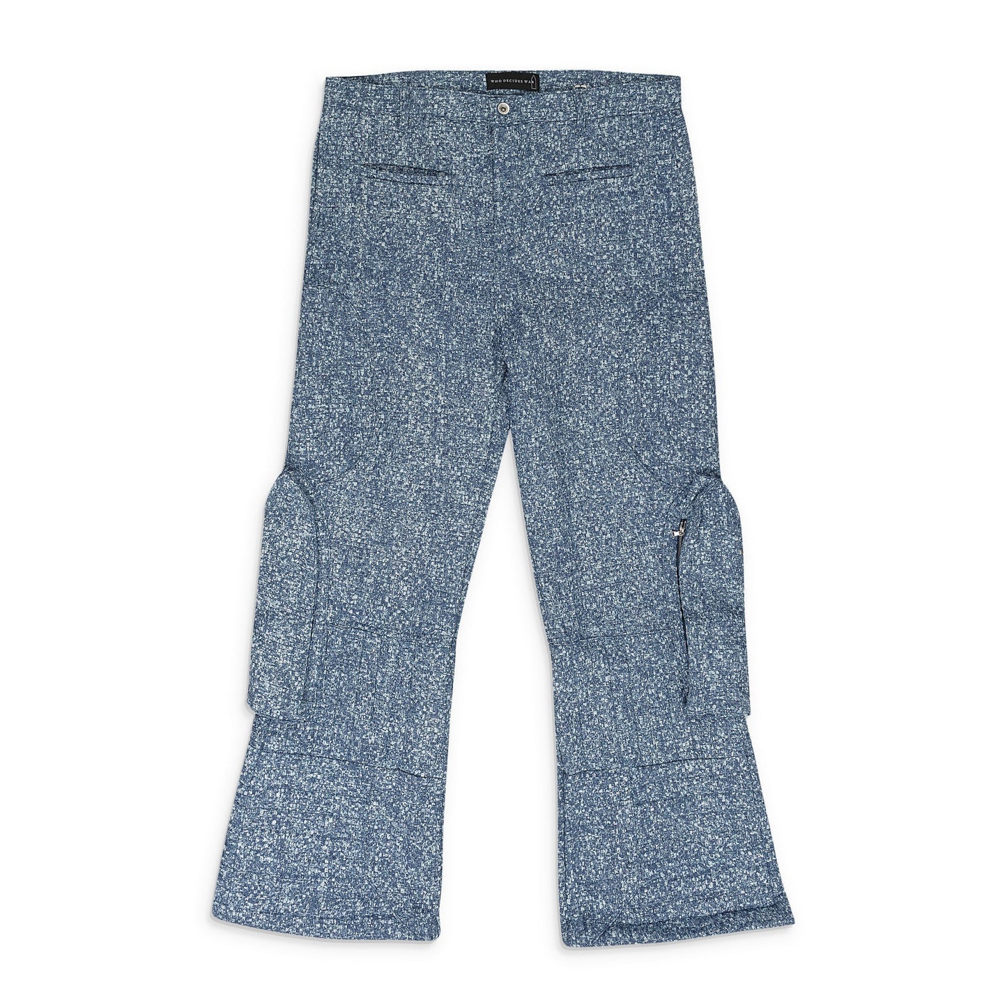 INDIGO RAISED WINDOW WOVEN PANTS