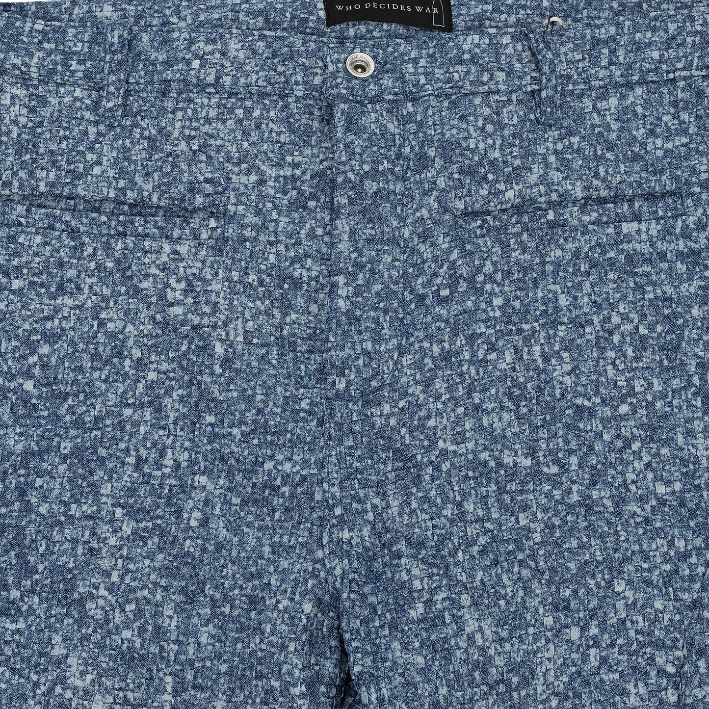 INDIGO RAISED WINDOW WOVEN PANTS