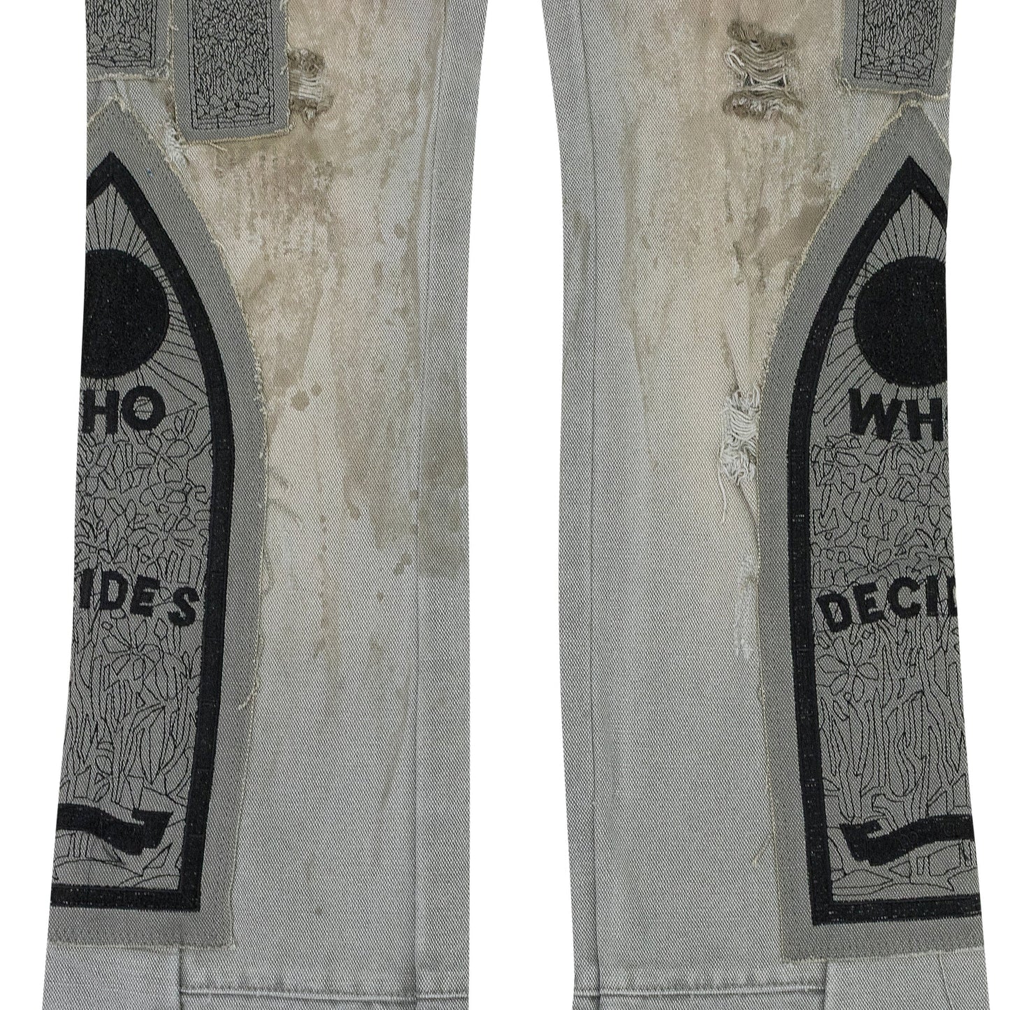 GRAY PATCHED ARCH PANTS