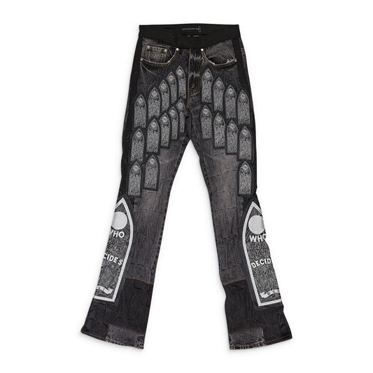 BLACK PATCHED ARCH PANTS