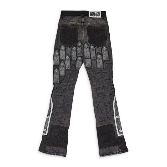 BLACK PATCHED ARCH PANTS