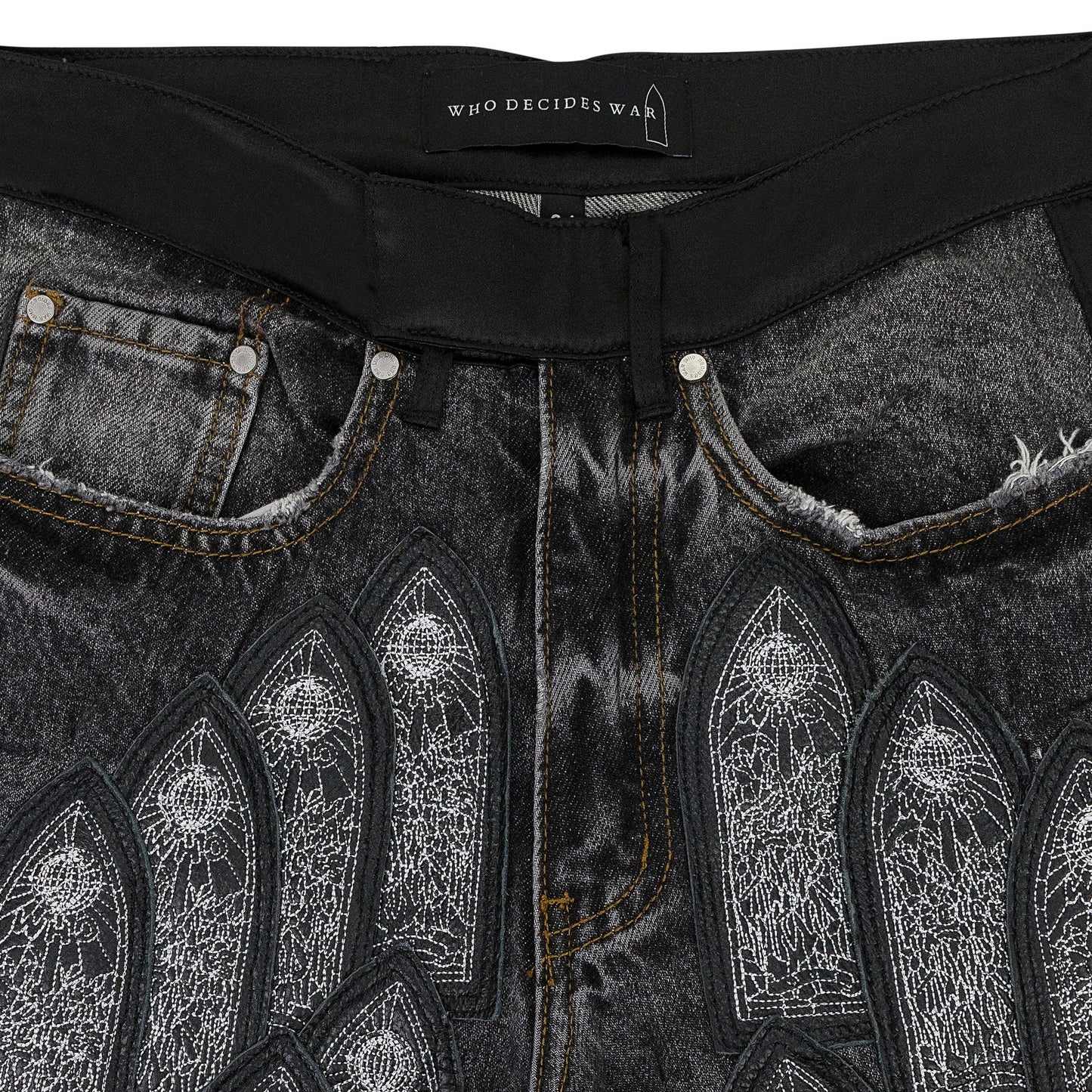 BLACK PATCHED ARCH PANTS