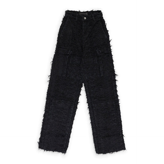 BLACK HUSK WIDE LEG PANTS