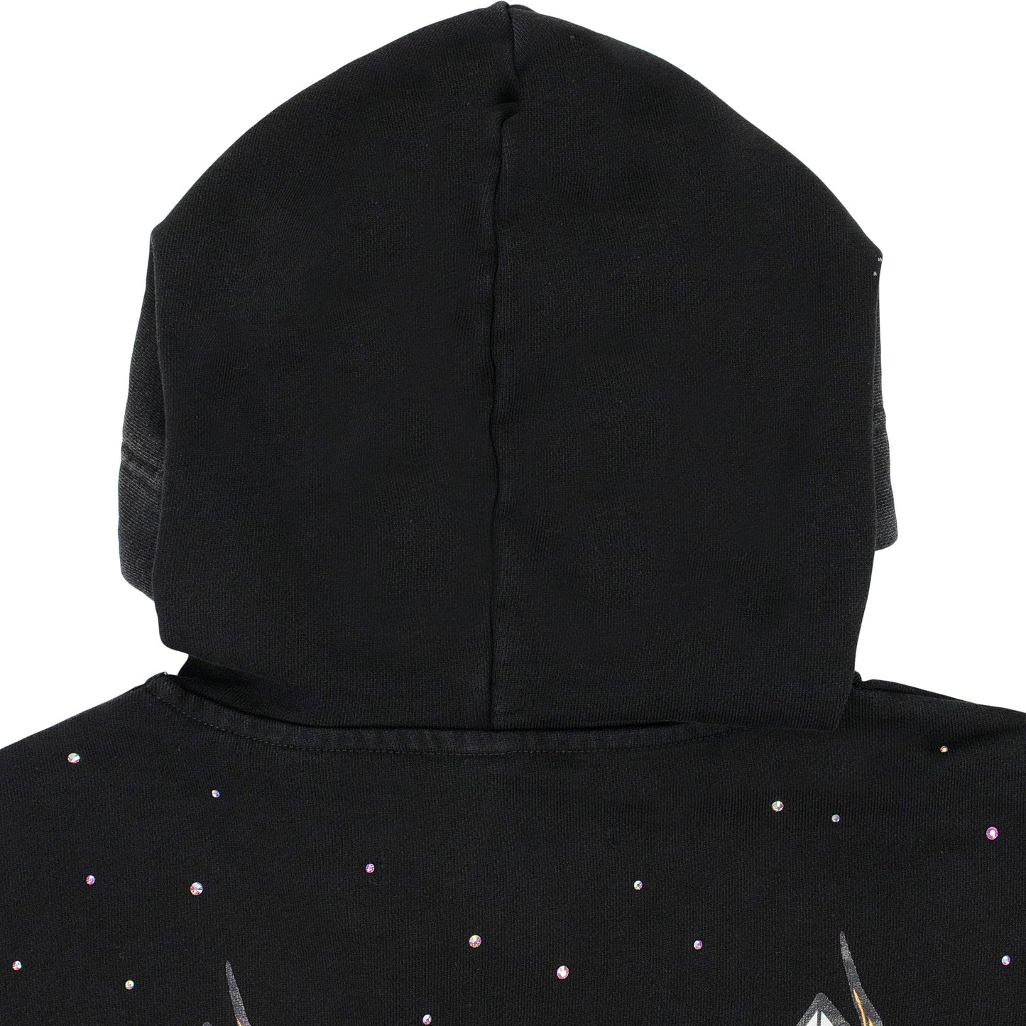 BLACK FLAME GLASS HOODIE
