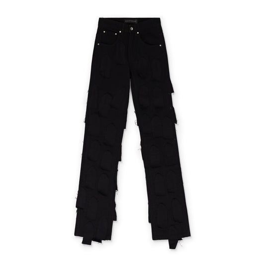 BLACK FLYAWAY STRAIGHT-FIT JEANS