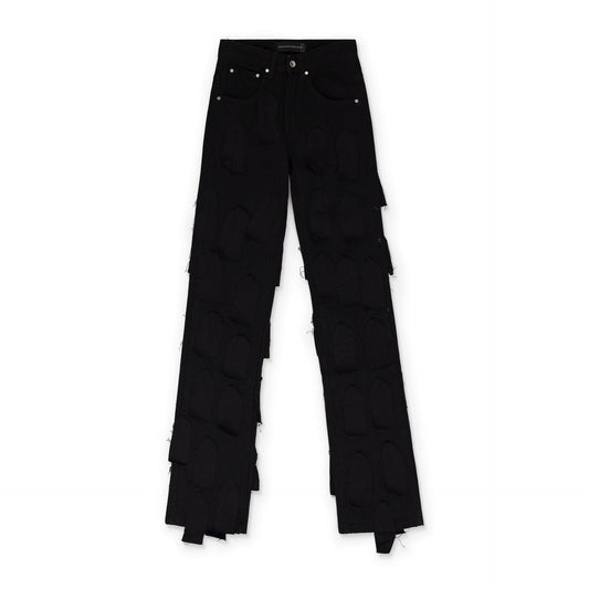 BLACK FLYAWAY STRAIGHT-FIT JEANS