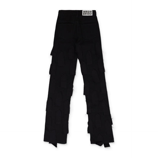 BLACK FLYAWAY STRAIGHT-FIT JEANS
