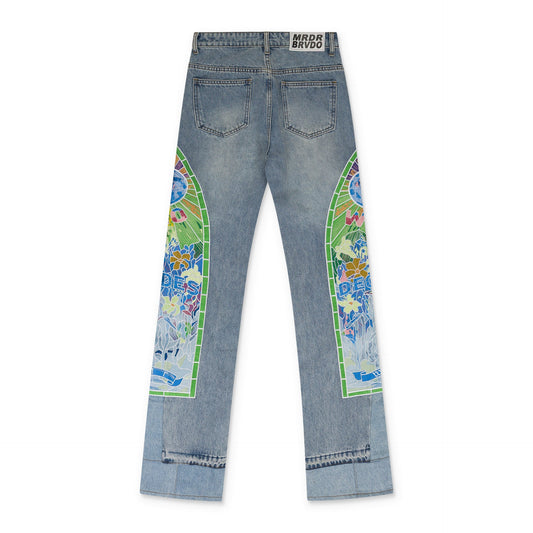BLUE COWBOY STRAIGHT-FIT JEANS