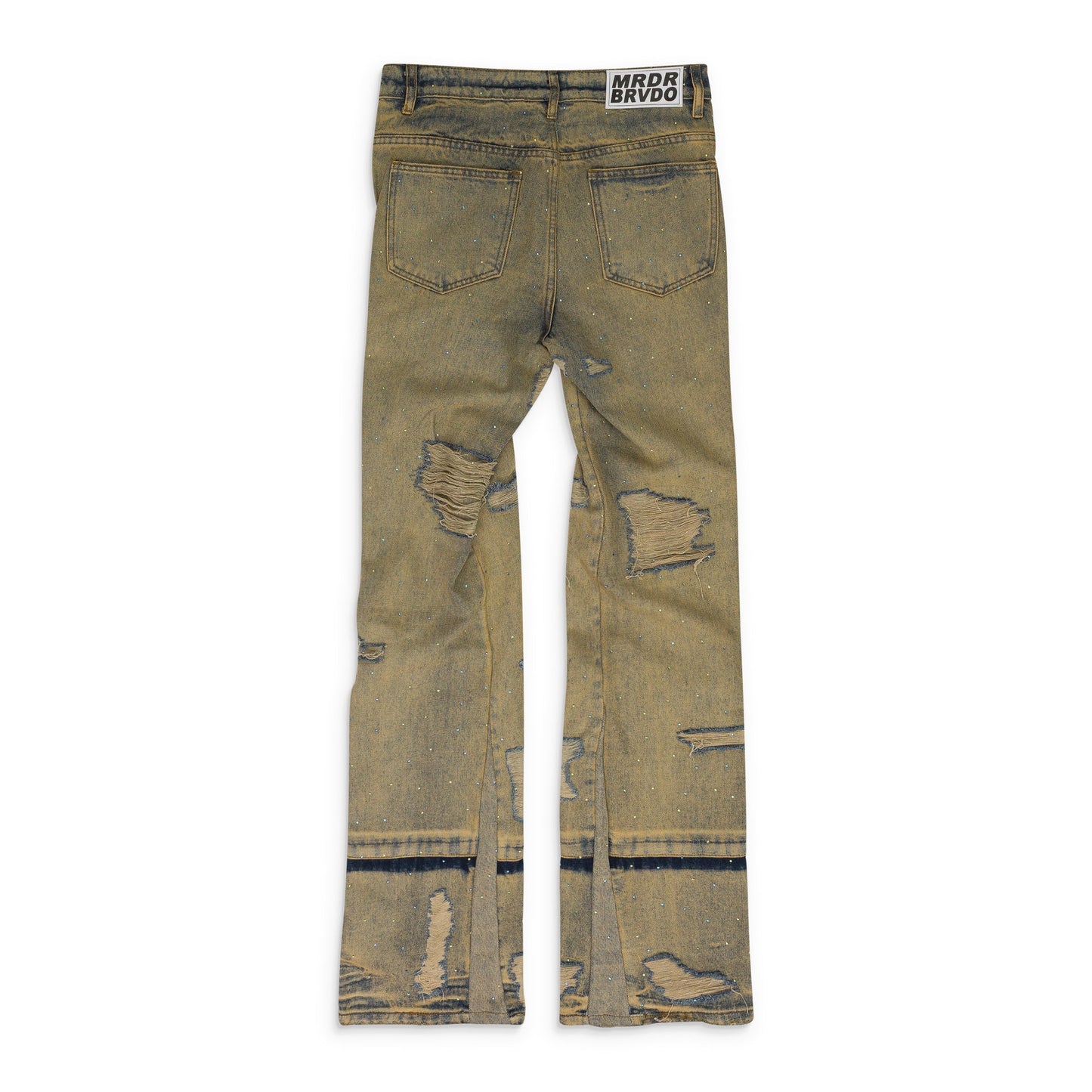 BLUE UNFURLED STRAIGHT-FIT JEANS