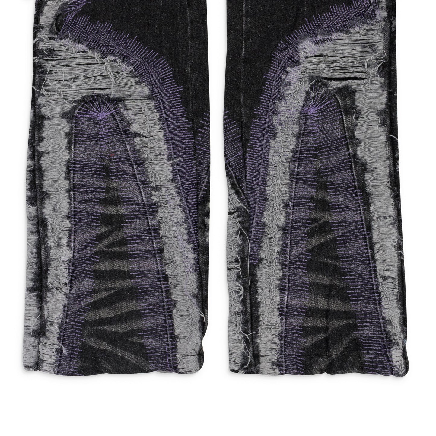 BLACK TECHNO STRAIGHT-FIT JEANS