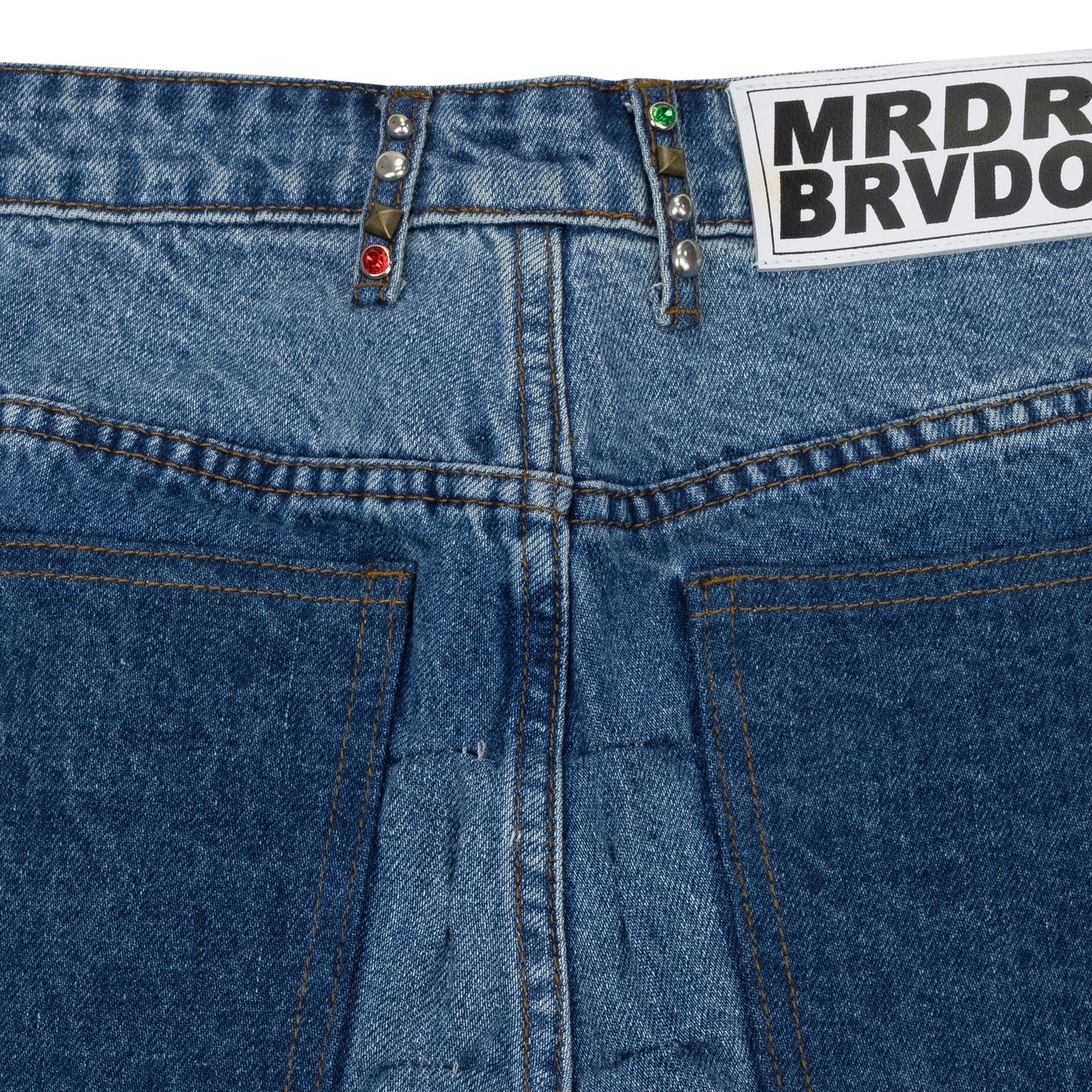 MULTI CINCHED STRAIGHT-FIT JEANS