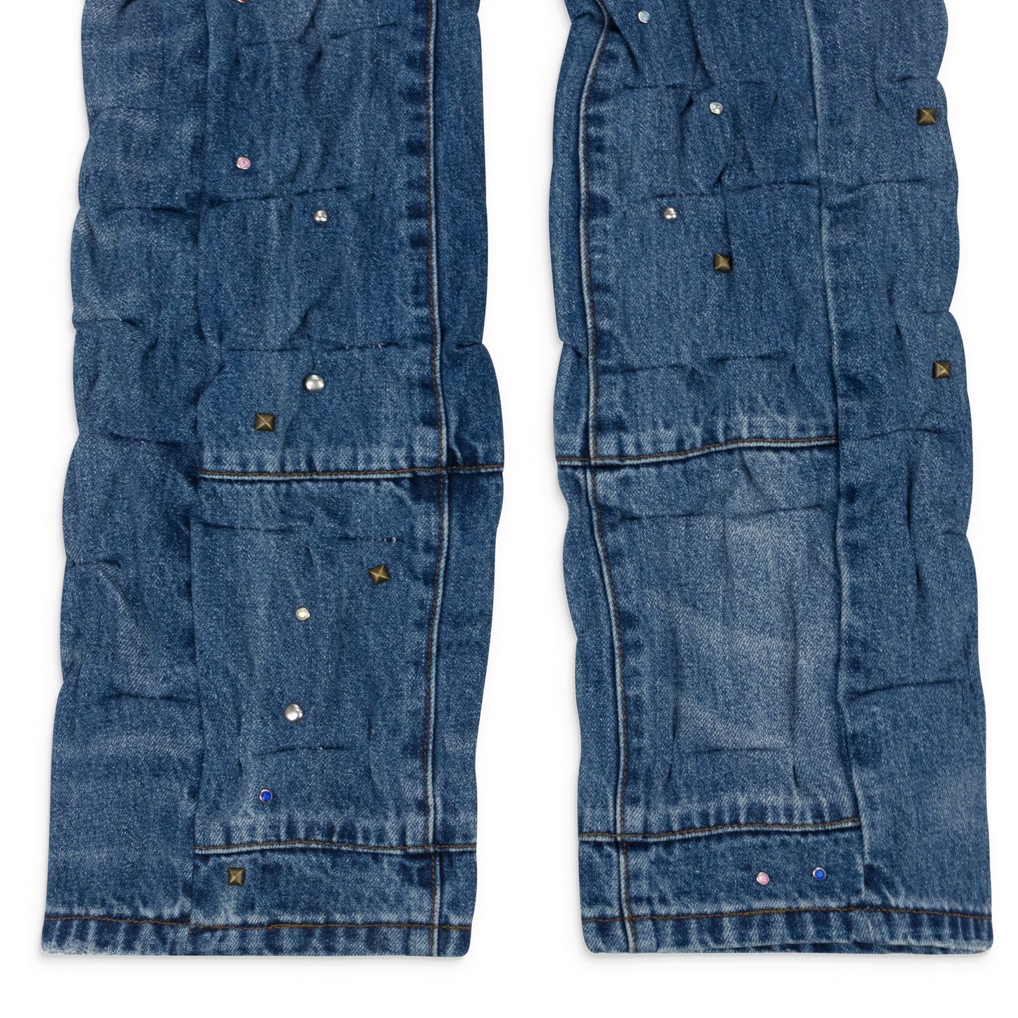 MULTI CINCHED STRAIGHT-FIT JEANS