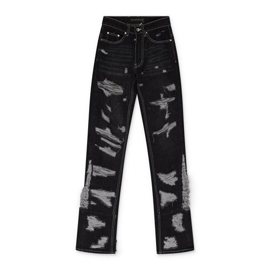 BLACK GNARLY STRAIGHT-FIT JEANS