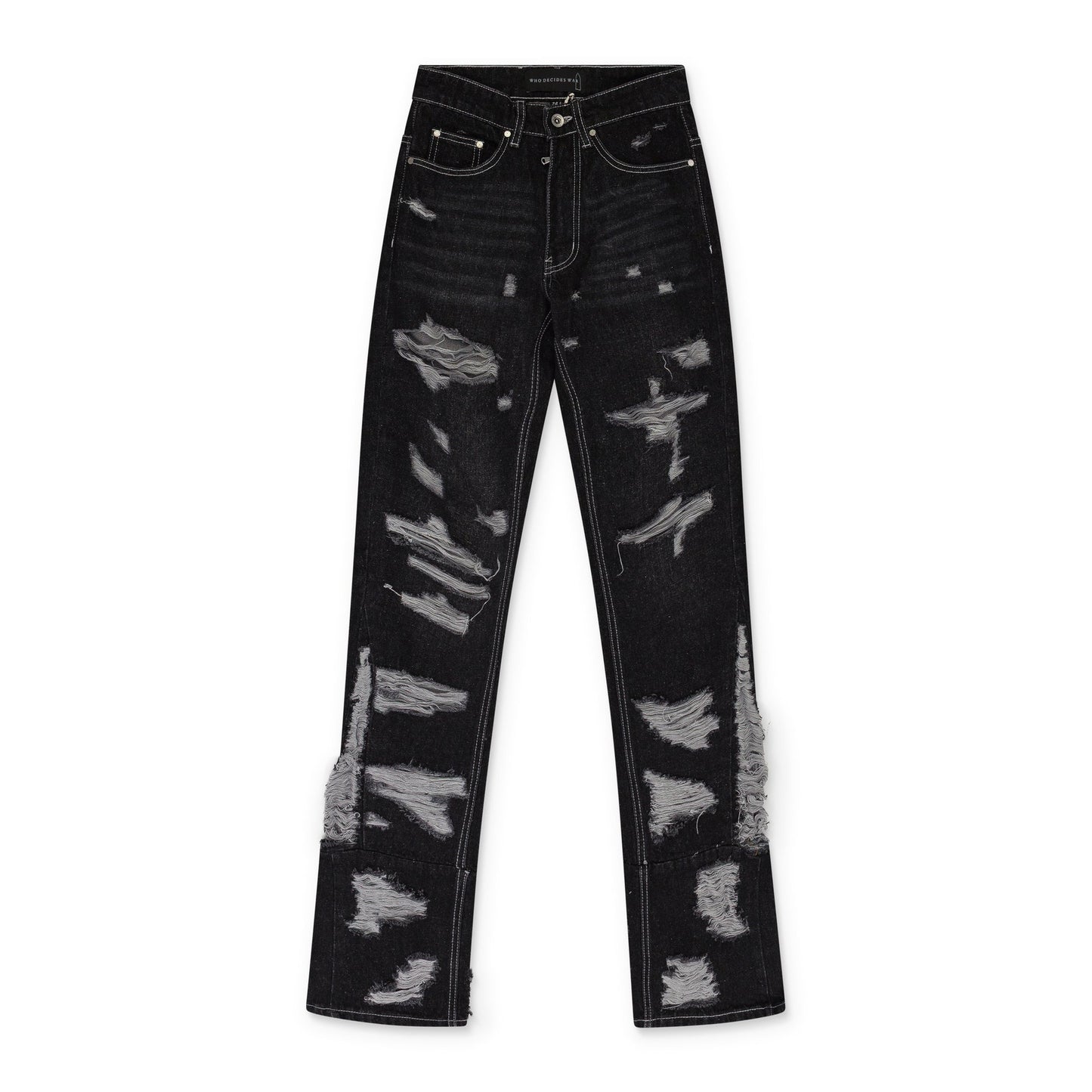 BLACK GNARLY STRAIGHT-FIT JEANS