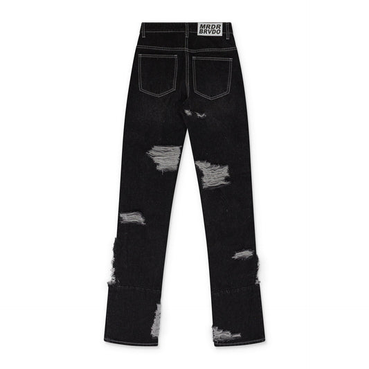 BLACK GNARLY STRAIGHT-FIT JEANS