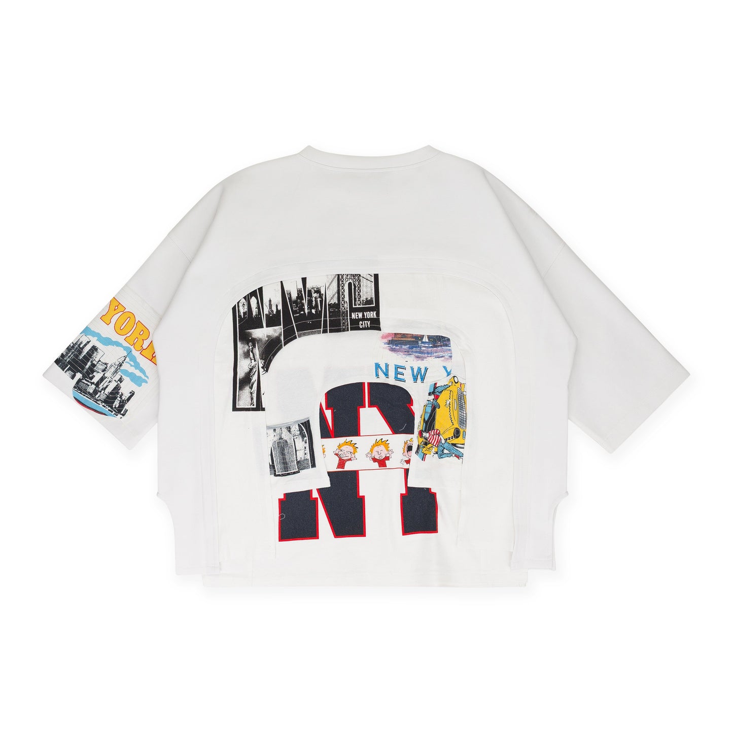 WHITE ARCHED COLLAGE T-SHIRT