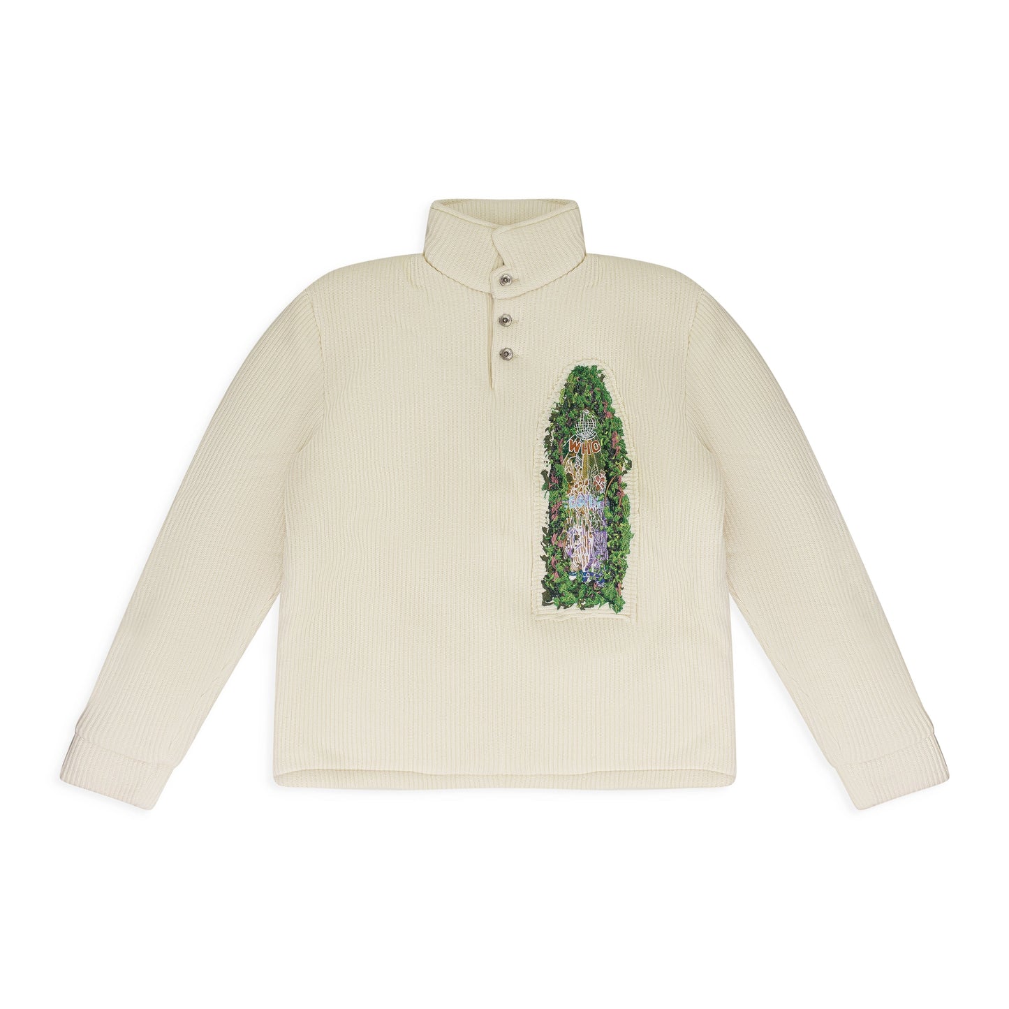 IVORY PUFFED RUGBY BUTTON-DOWN SHIRT
